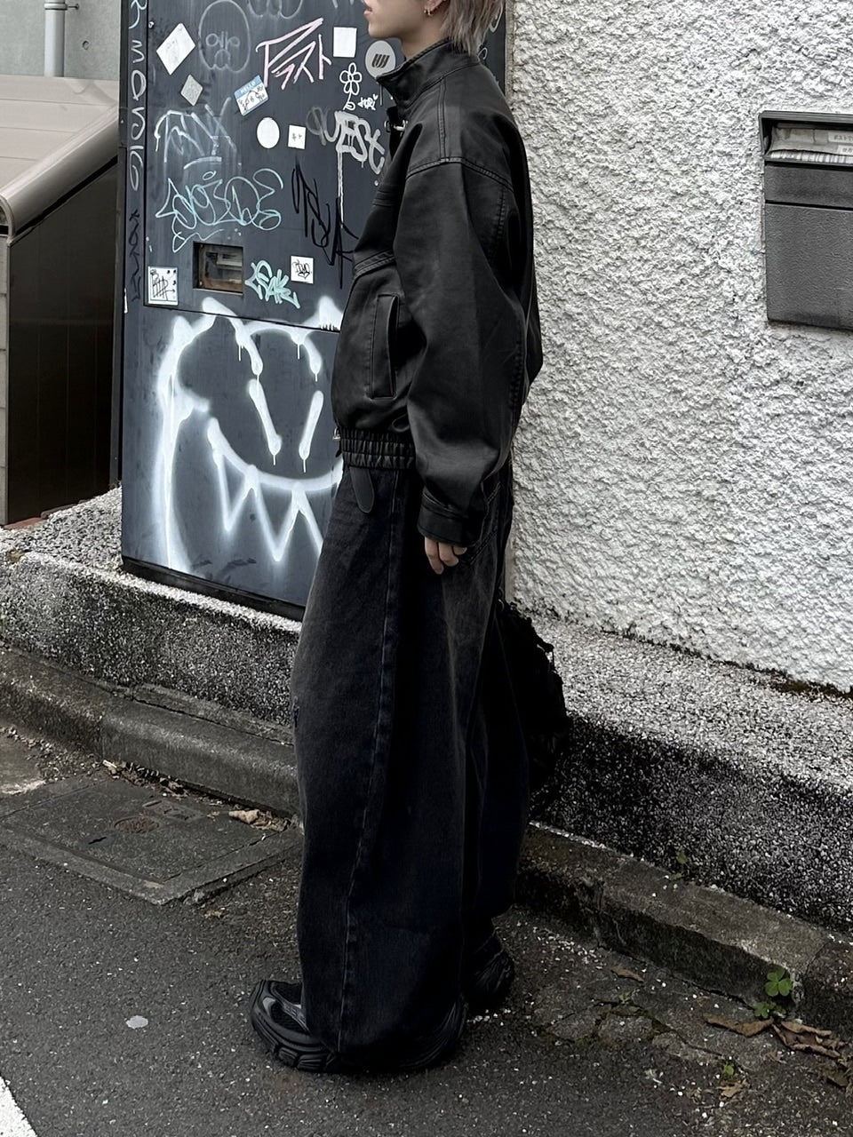 大阪店WEB限定受注制【Chikashitsu +】overfit fireman leather jacket / 【チカシツプラス】オーバーフィットファイアマンレザージャケット (2color)