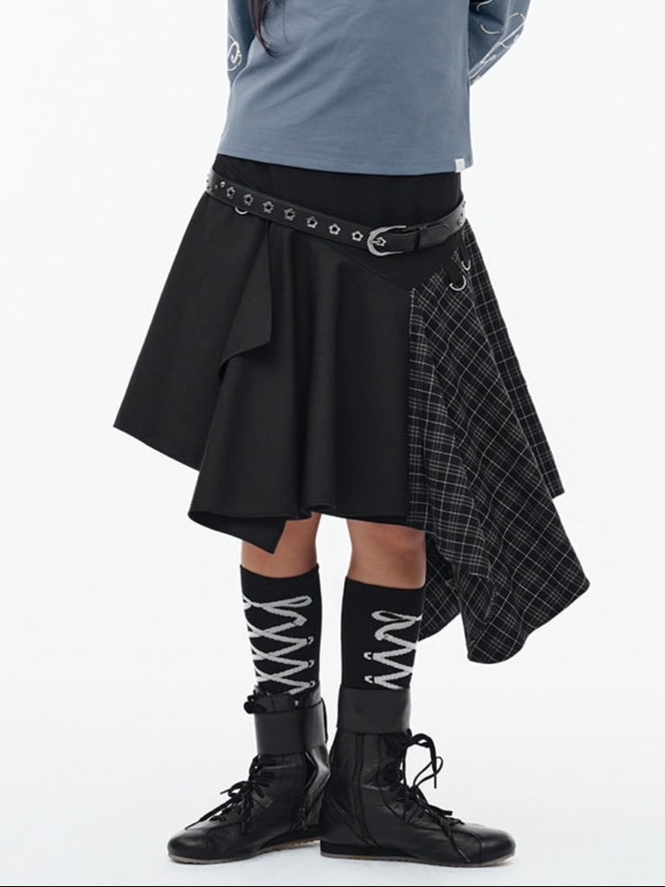 【TUOMIO】LAYERED ASYMMETRIC SKIRT / 【トゥオミオ】レイヤードアシンメトリースカート