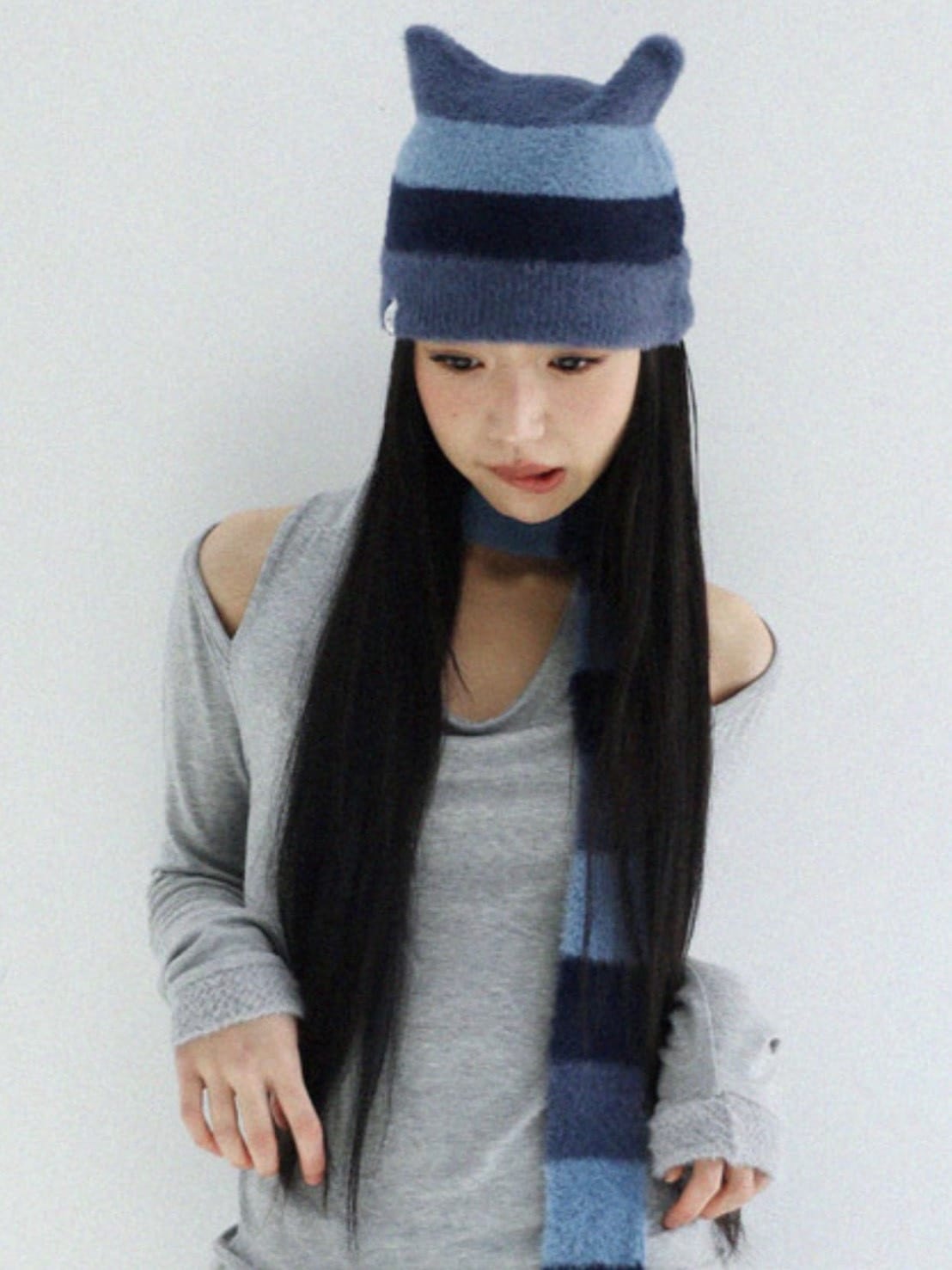 12/21 20:00 再販【Uglyshadow】STRIPED CAT BEANIE