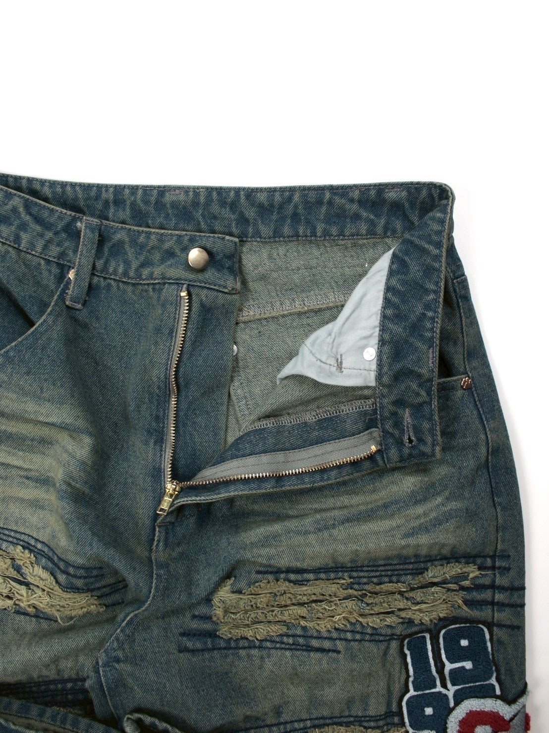 【GALFY】ワッペンだらけデニム