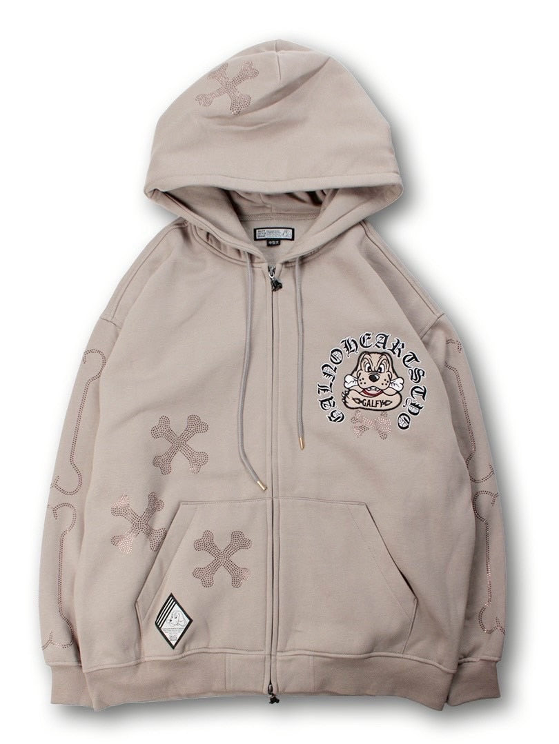 【GALFY】ピカピカ骨骨パーカー