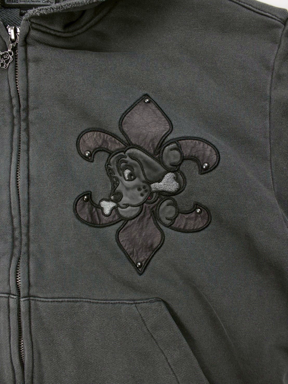 【GALFY】ぼろぼろロゴ百合の紋パーカー