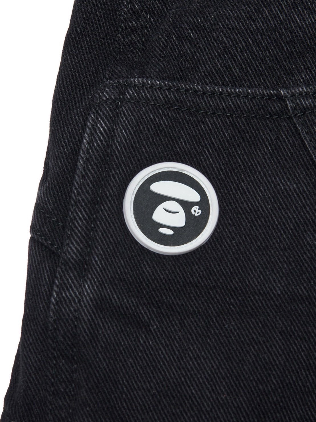 【AAPE X NOMANUAL】AAPE X NOMANUAL PAINTED DOUBLE KNEE DENIM PANTS