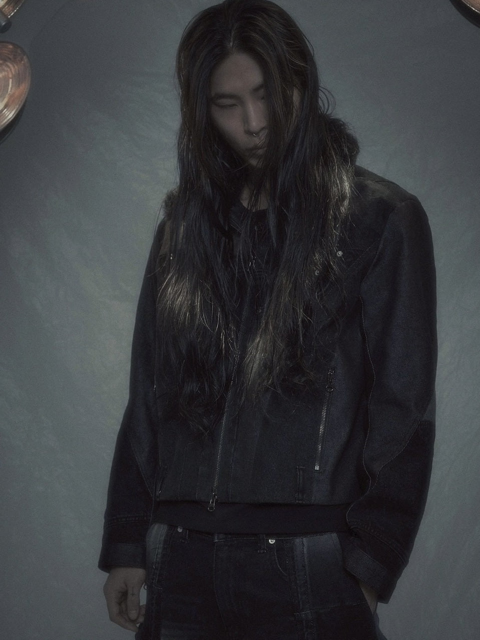 【SURGERY】Surgery fur trimming denim jacket