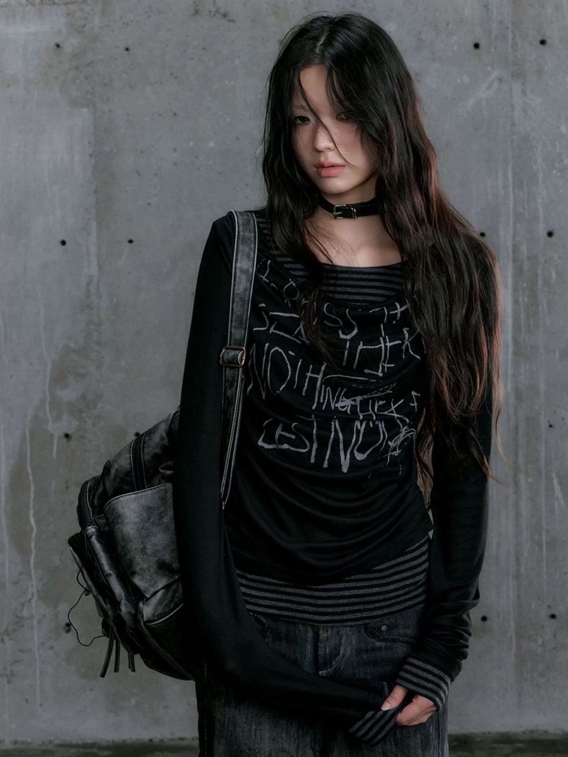 【Cest Nous】Border Patchwork T-Shirt