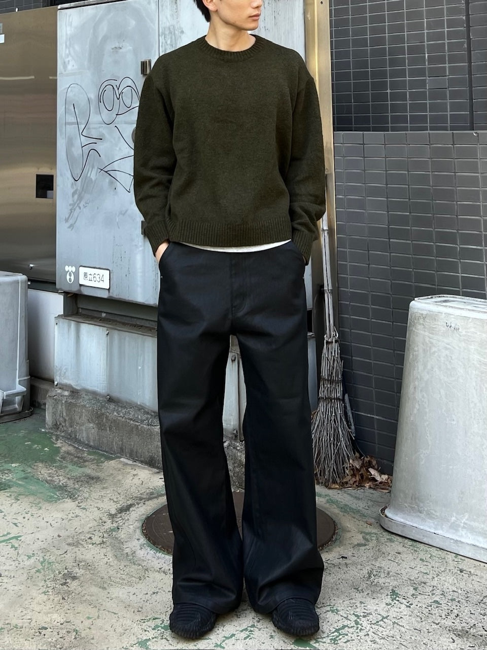 東京店WEB限定受注制【Chikashitsu +】soft touch crew neck knit / 【チカシツプラス】ソフトタッチクルーネックニット (6color)