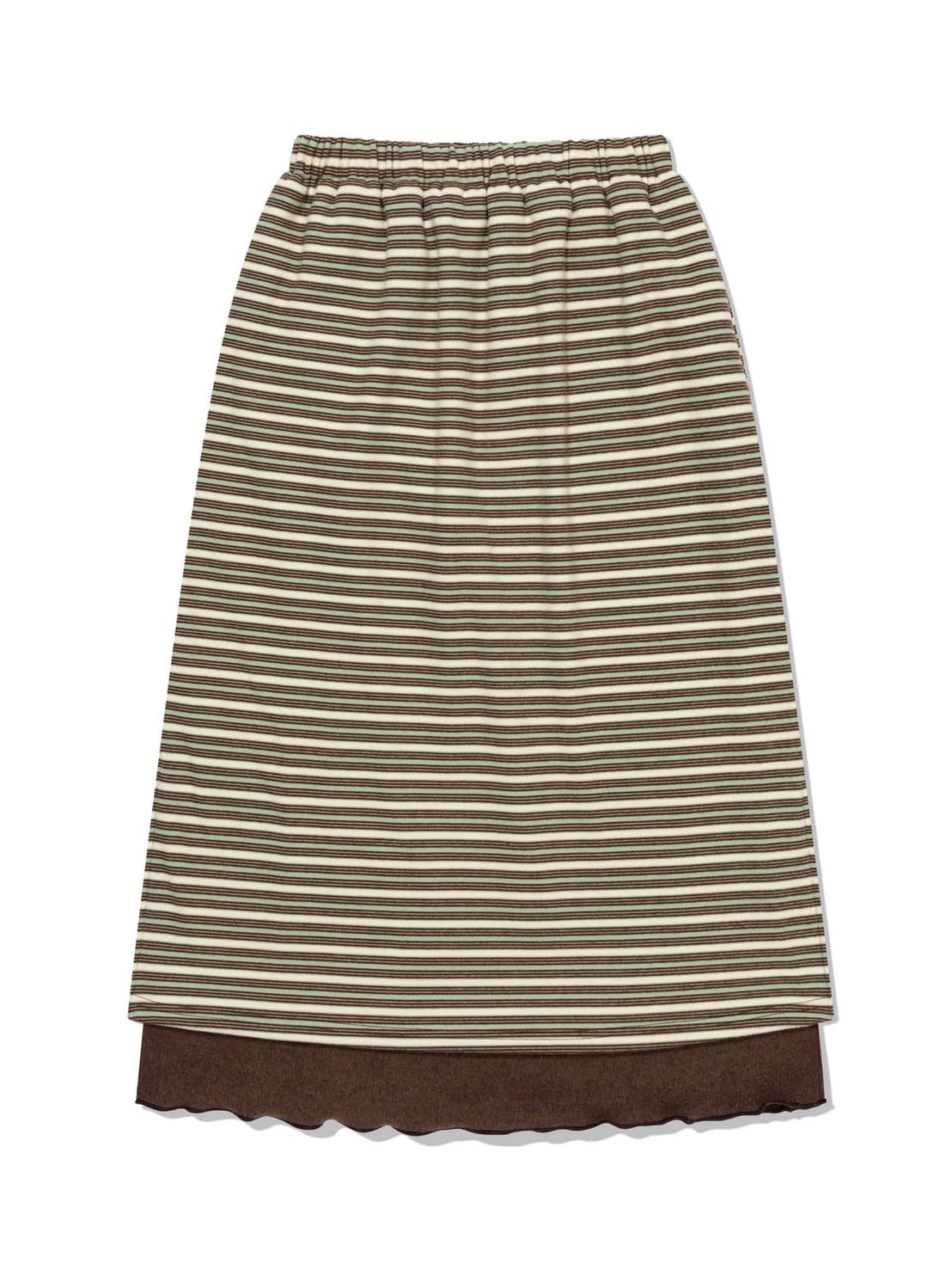12/21 20:00 発売【Uglyshadow】STRIPED LAYERED SKIRT