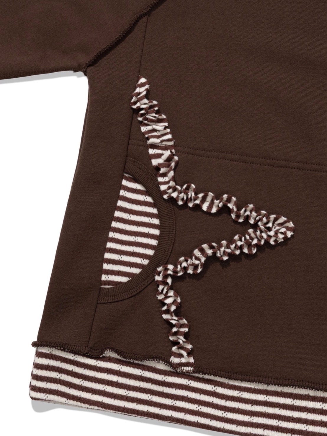 12/21 20:00 発売【Uglyshadow】STAR LAYERED SWEATSHIRT