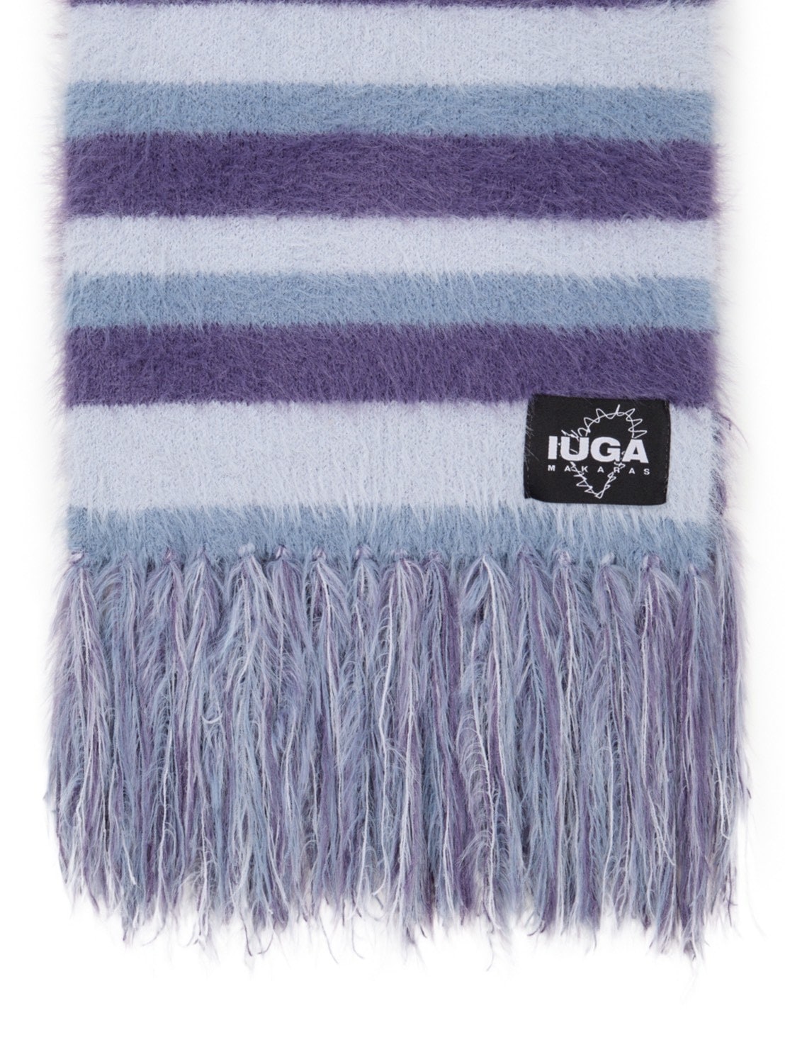 【IUGAMAKARAS】Striped Hairy Bold Muffler