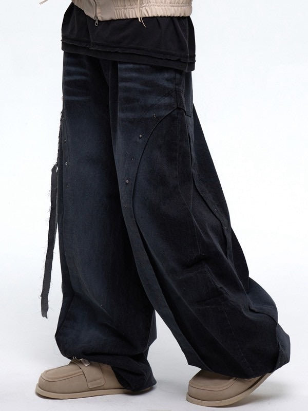 【RSSC】CURVED INCISION BALLOON DENIM PANTS