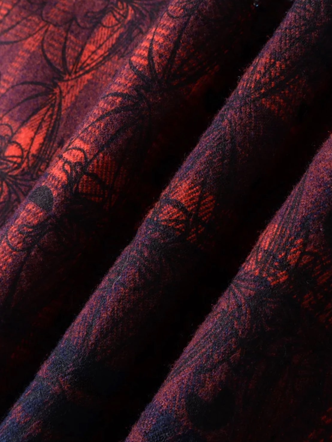 【The Boy Has No Patience】TBHNP LUMINOUS DAWN RHINESTONE PEARL BAT PATTERN L-S SHIRT / 【ザボーイハズノーペーシェンス】ラインストーンチェックシャツ