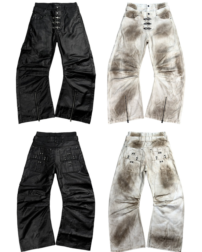【Rosen Kreuz】DECAY HOOK DOUBLE WAIST PANTS