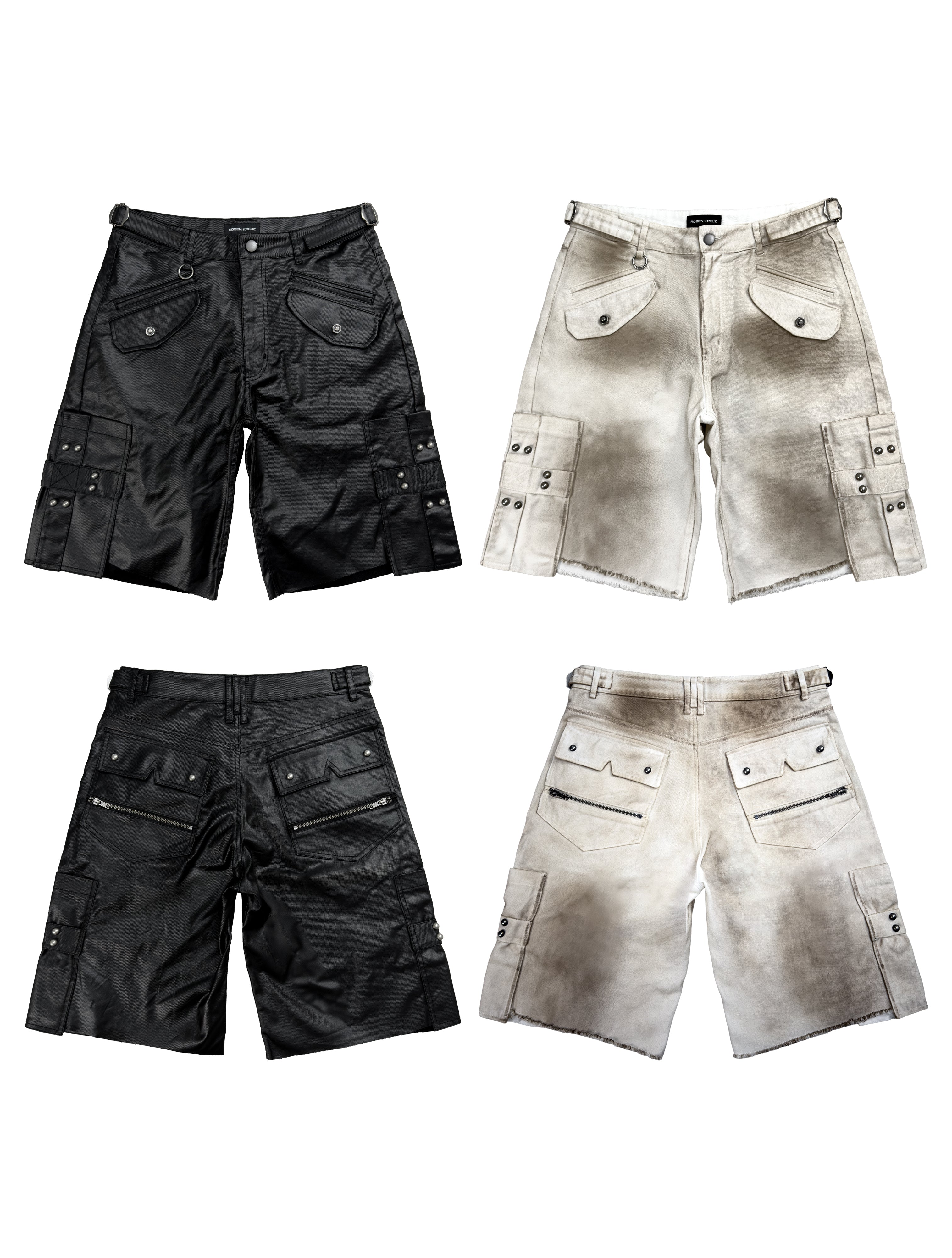 6/5 19:00先行発売【Rosen Kreuz】RUIN UTILITY CARGO SHORTS