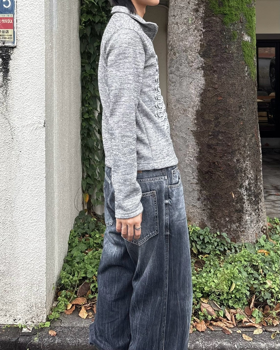 受注制【nmtc+】Napoleon Detail Rib Knit Zip Up Jacket (2color)