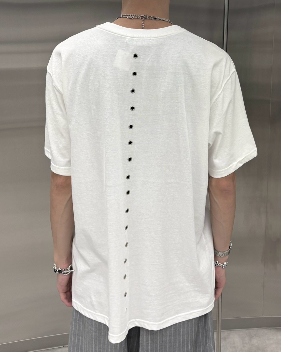 受注制【nmtc+】Eyelet Cutout Tee (2color)
