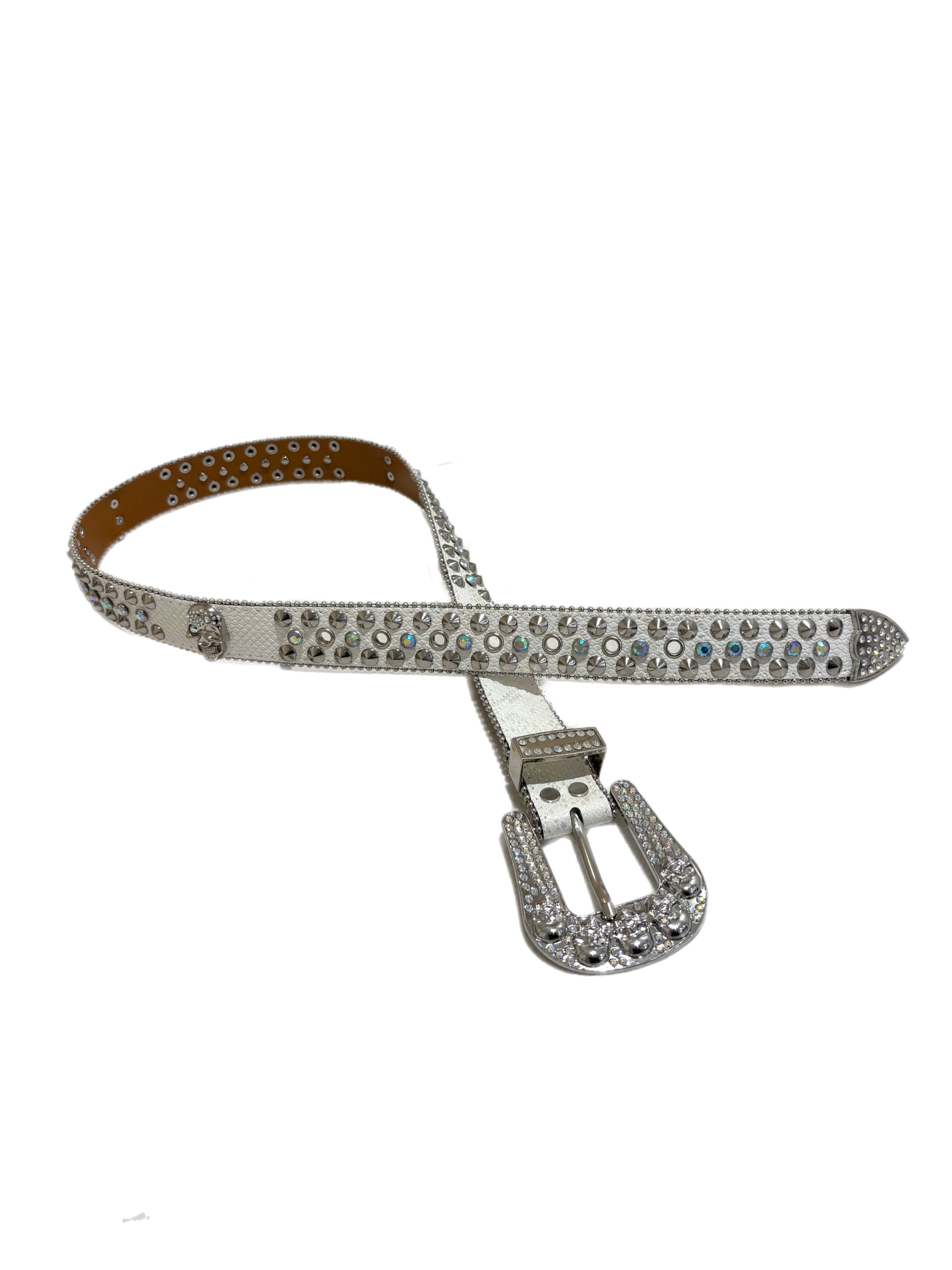 国際配送【BABY09】 Skull Studded Belt (3color)