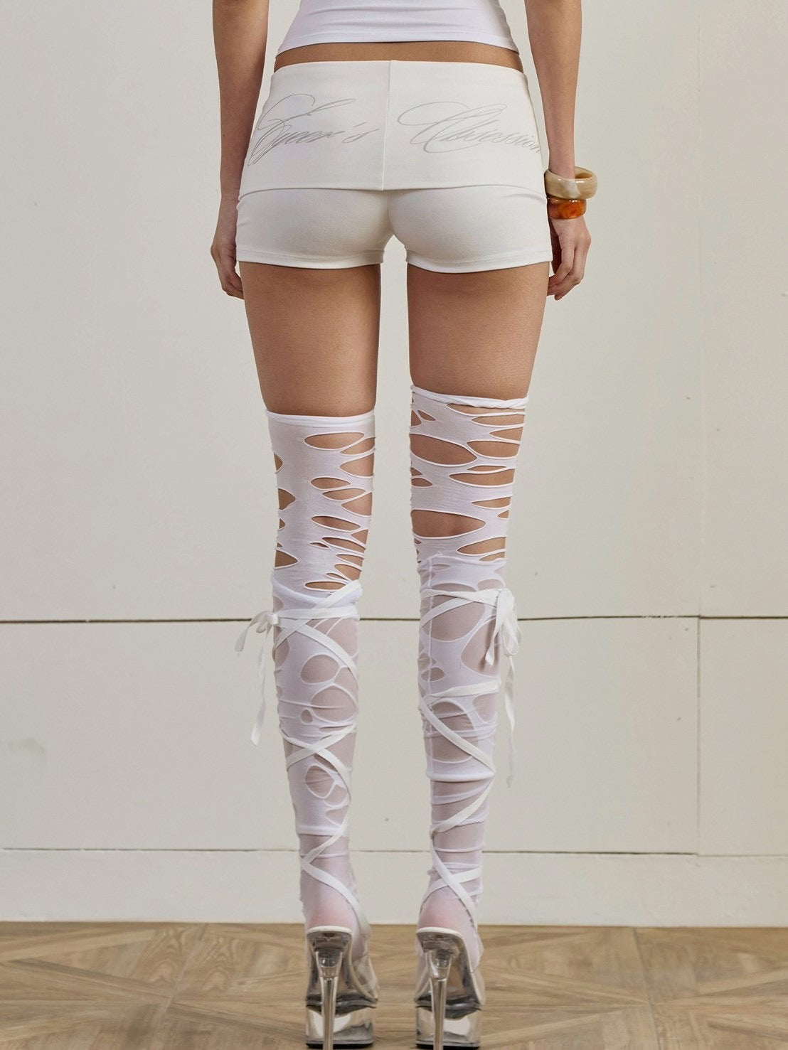 【EYEER】Foldover Waist Short Pants