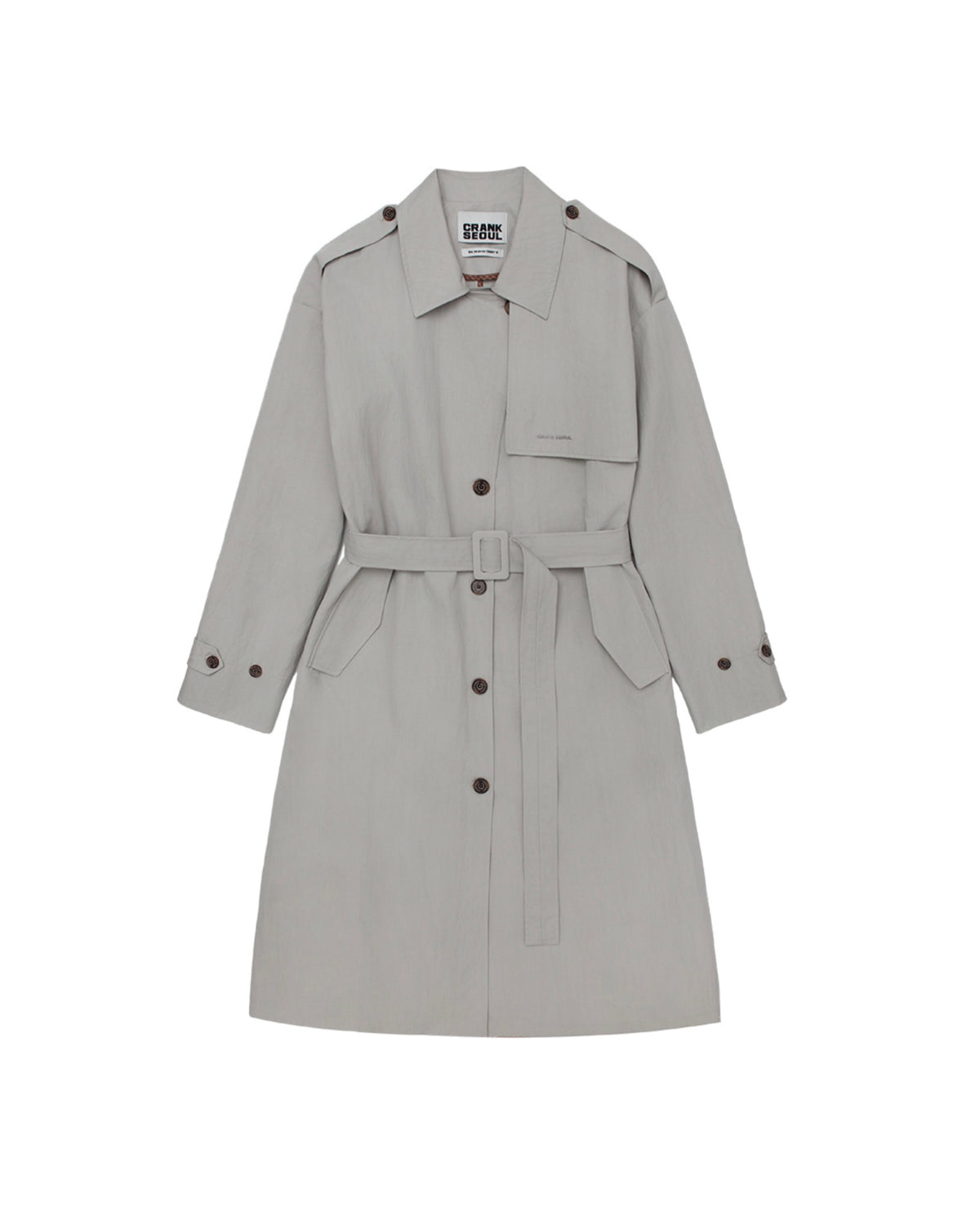 【CRANK】BELTED LONG TRENCH COAT