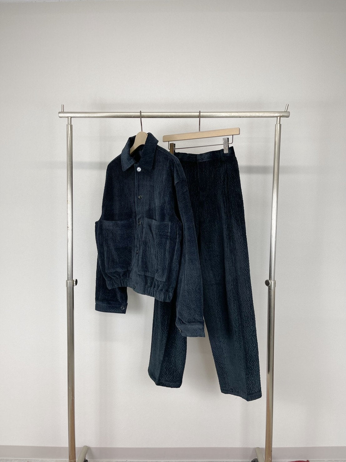 受注制【Chikashitsu +】set up high waist corduroy pants (3color)