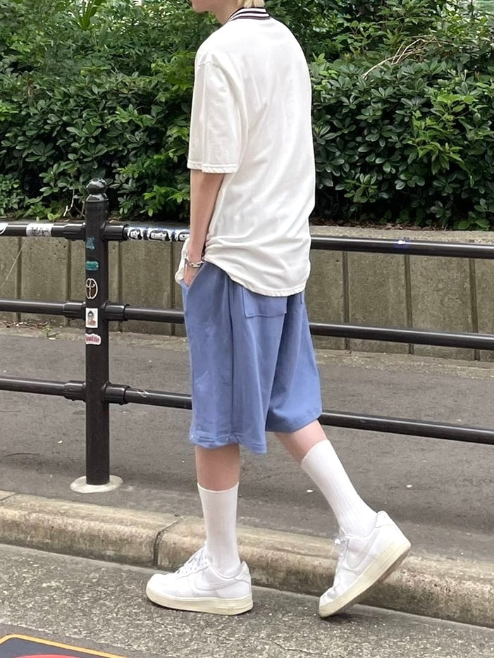 受注制【Chikashitsu +】side button sweat shorts (3color)