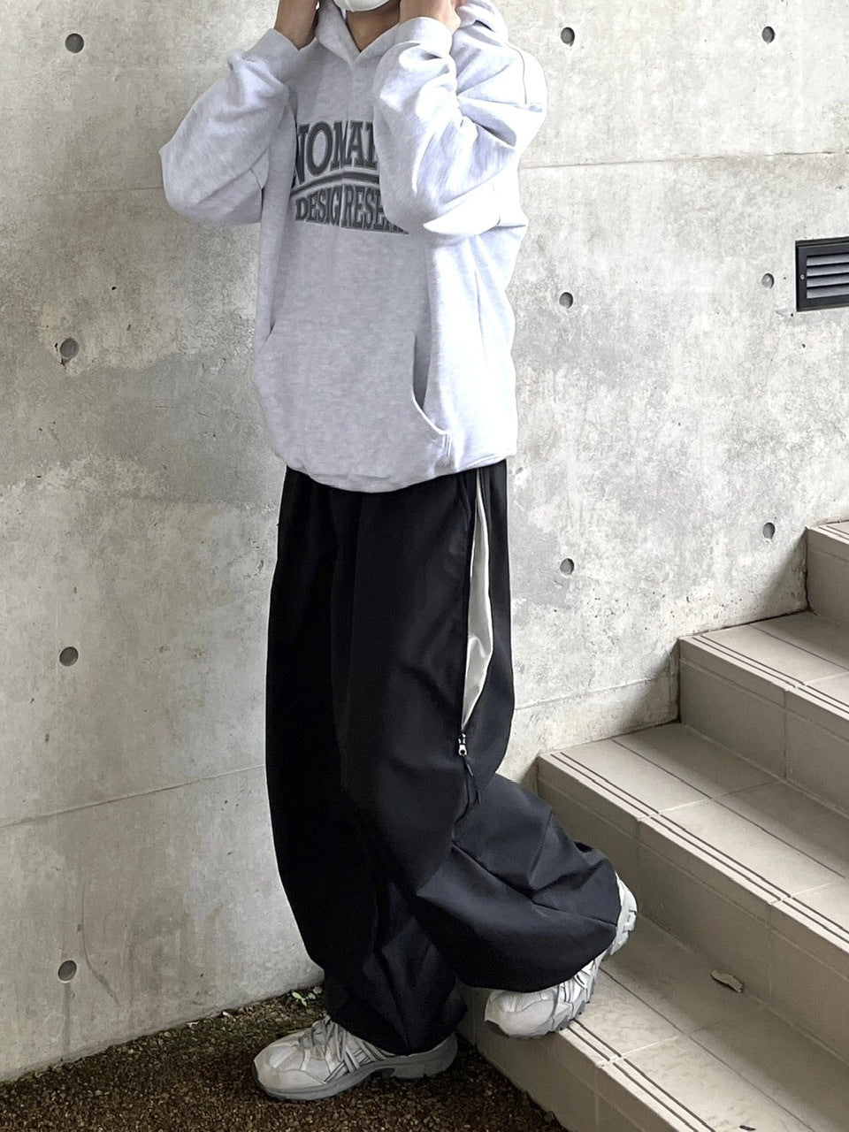受注制【youll】bi-color wide jogger pants (2color)