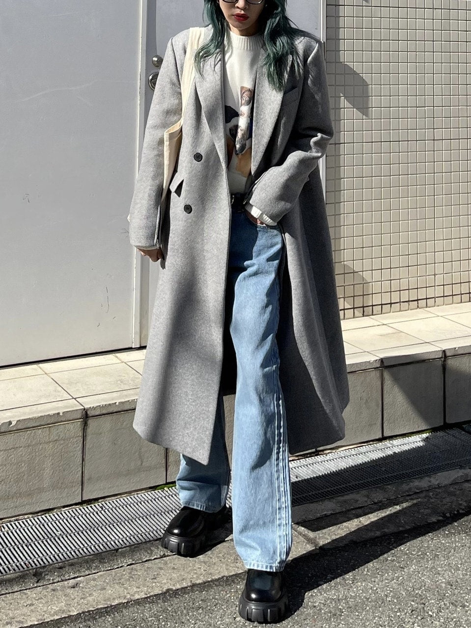 受注制【Chikashitsu +】arm zip gentleman coat (2color)