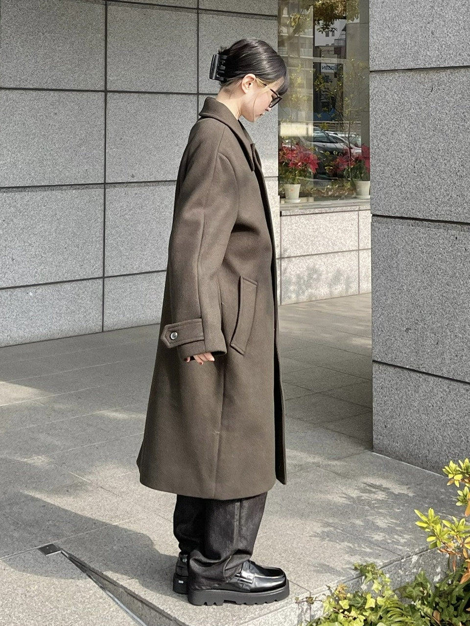 受注制【Chikashitsu +】high neck coat (3color)