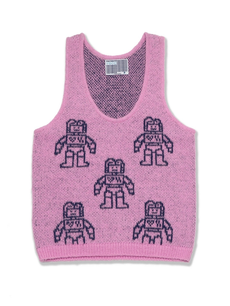 【YOUTHBATH】High-Neck Knit Top Set-up