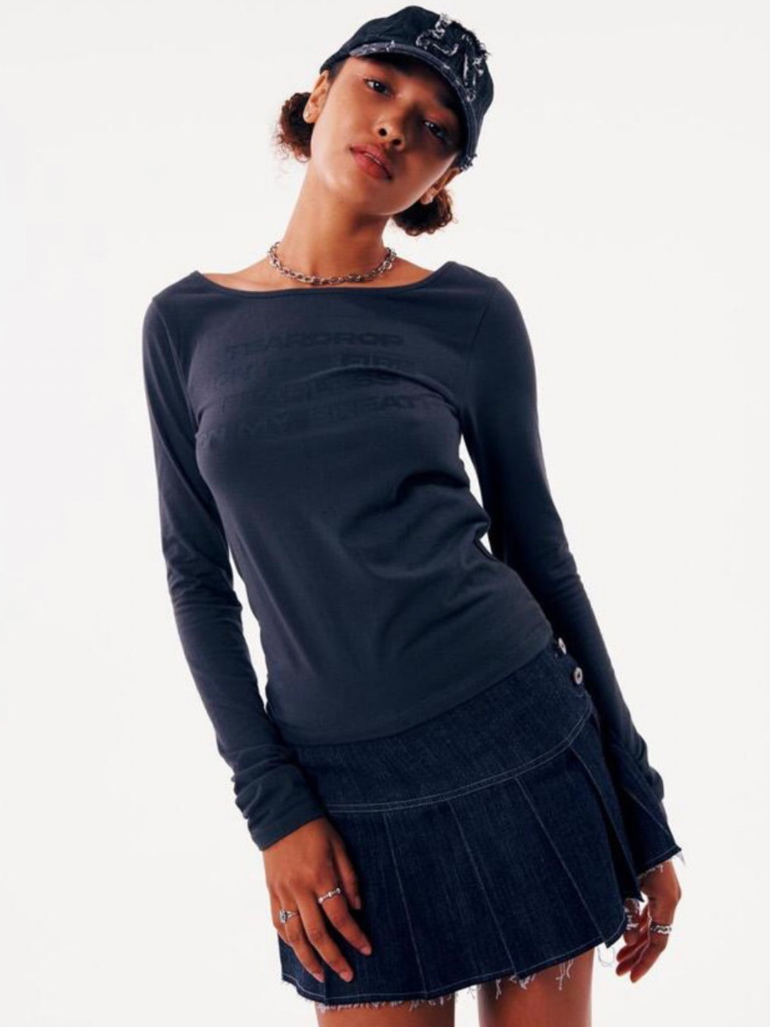 【runningHIGH】LETTERING SLIM L/S TEE / 【ランニングハイ】レタリングスリム長袖Ｔシャツ