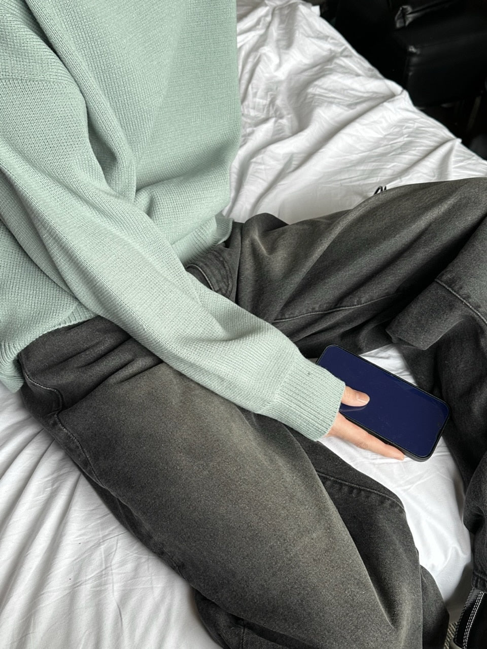 大阪店WEB限定【Chikashitsu +】basic v neck knit (4color)