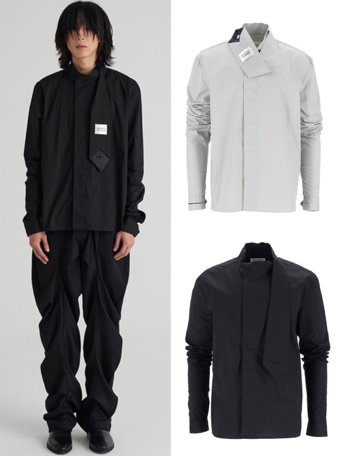 【NEWWAVEBOYS】Silhouette Tie Shirts