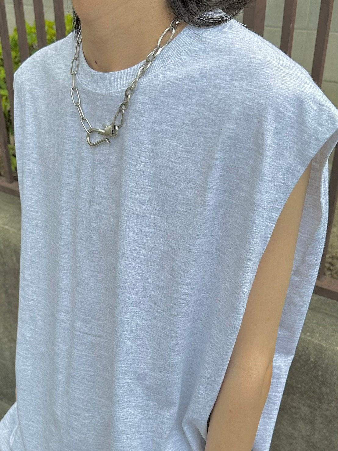 受注制【Chikashitsu +】basic cotton sleeveless (5color)