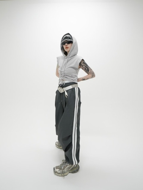 受注制【Never mind the XU】nylon track pants (2color)