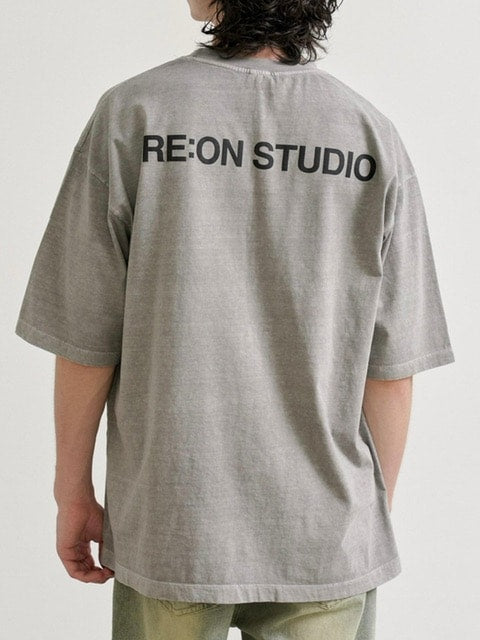 【RE:ON STUDIO】REON BACK LOGO PIGMENT T-SHIRT