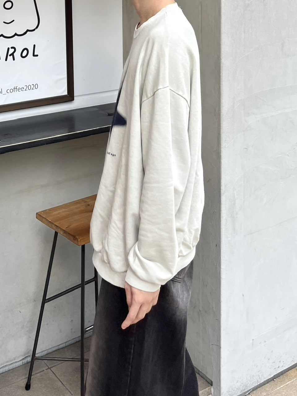 【youll】sparkle pigment sweat shirt (3color)