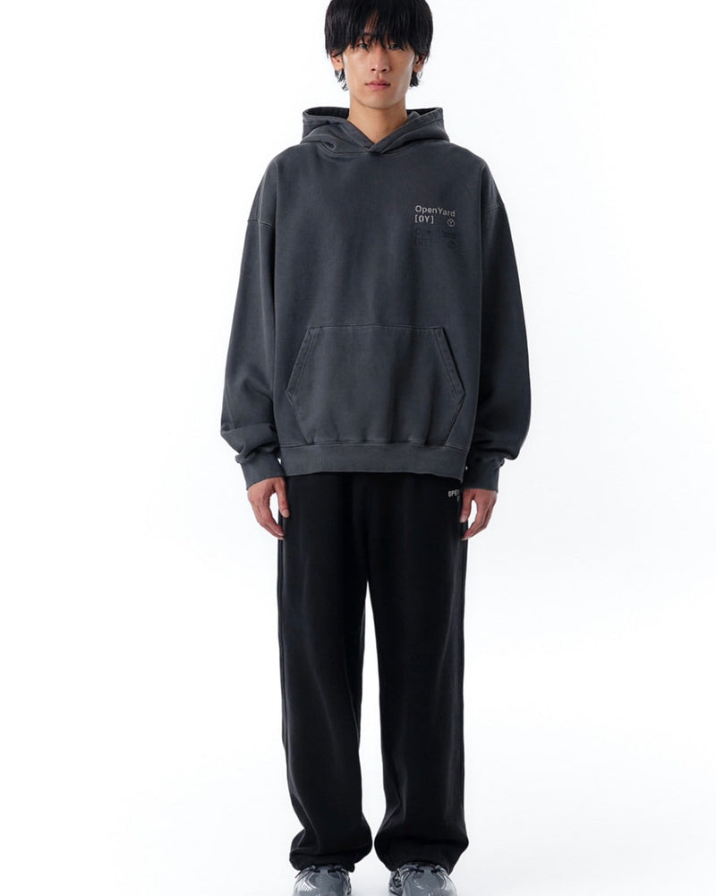 【OY】PIGMENT TYPO HOODIE