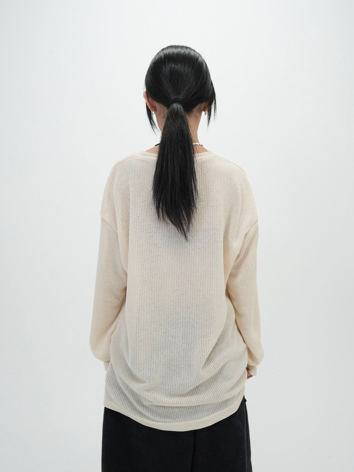 受注制【Bizarre Maiden】vintage mesh long sleeve (2color)