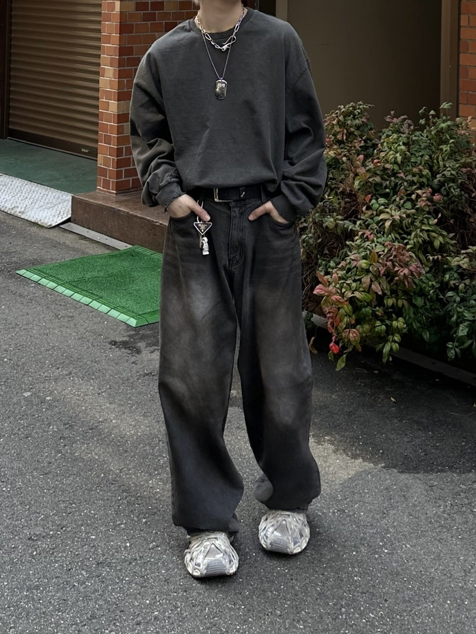 大阪店WEB限定受注制【Chikashitsu +】pigment long sleeve (2color)