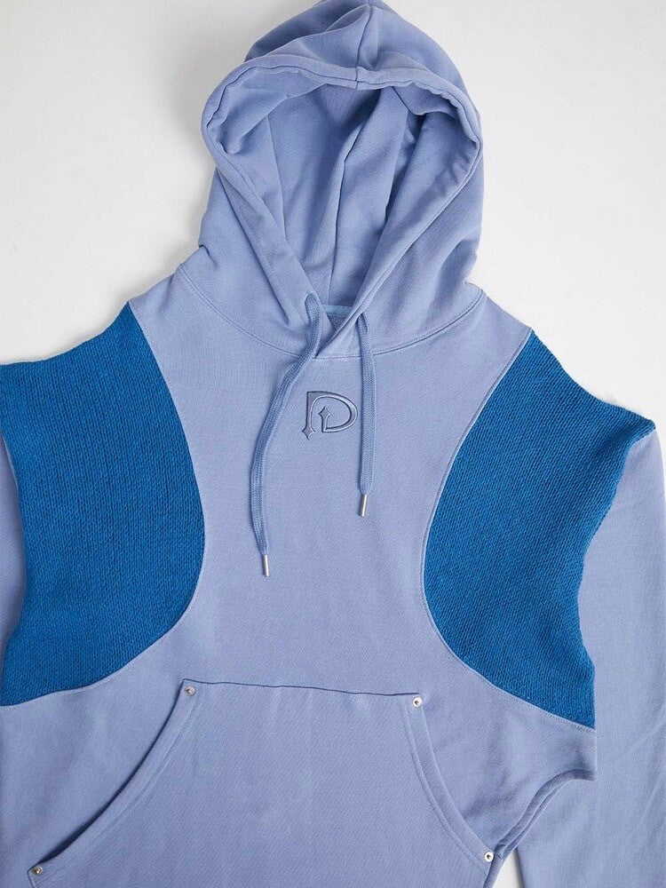 【DILETTANTISME】KNIT BLOCK HOOD T