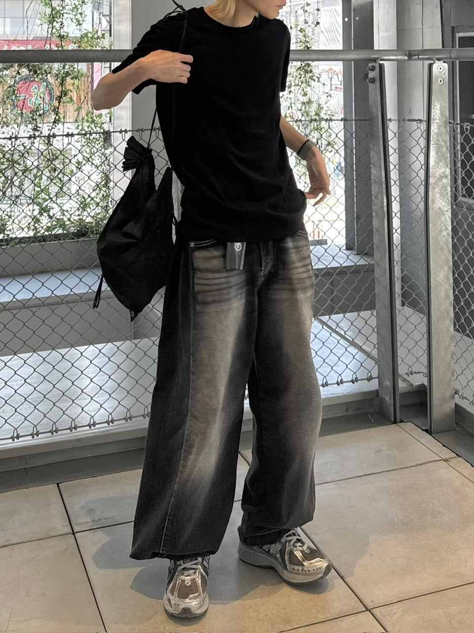 受注制【Chikashitsu +】compact stitch rib t-shirt (3color) / 【チカシツプラス】コンパクトステッチリブ半袖Tシャツ