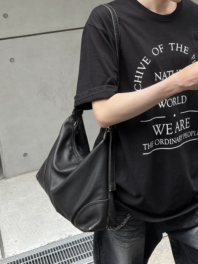 大阪店WEB限定受注制【Chikashitsu +】vintage leather cross bag