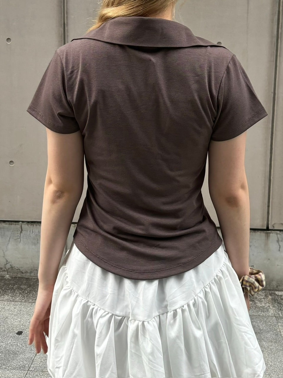 受注制【OaKS】slim collar short sleeve (4color)