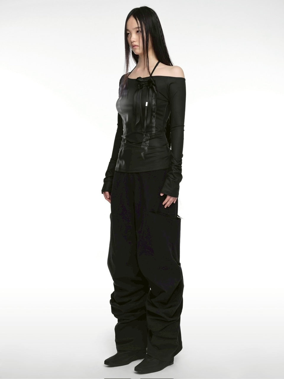 【NACHE】HALTER SLIM FIT LONG SLEEVE