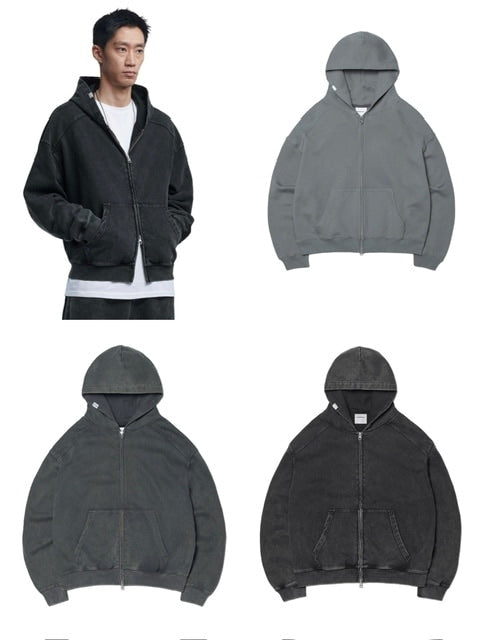 【NOMANUAL】M.L HOODED ZIP-UP / 【ノーマニュアル】ジップアップ長袖パーカー