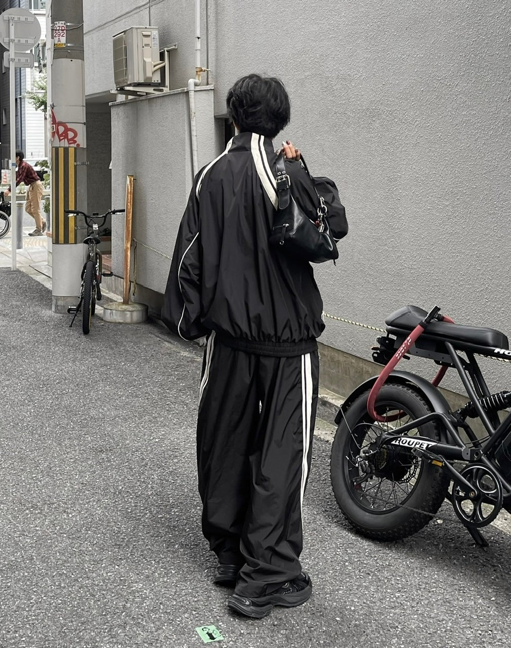 受注制【Chikashitsu +】set up line track jacket (2color) / 【チカシツプラス】セットアップサイドライントラック長袖ジャケットブルゾン