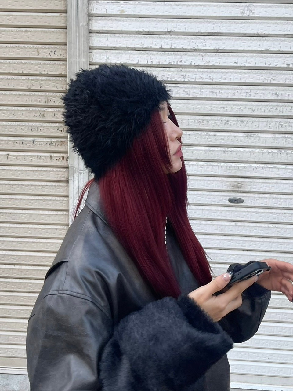 受注制【Chikashitsu +】volume fur beanie (4color)