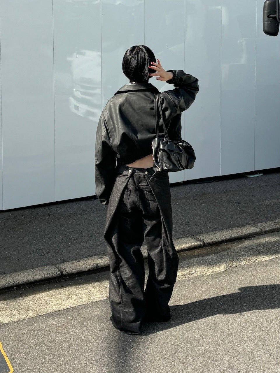 受注制【oaks】fake leather jacket (2color) / 【オークス】フェイクレザージャケット