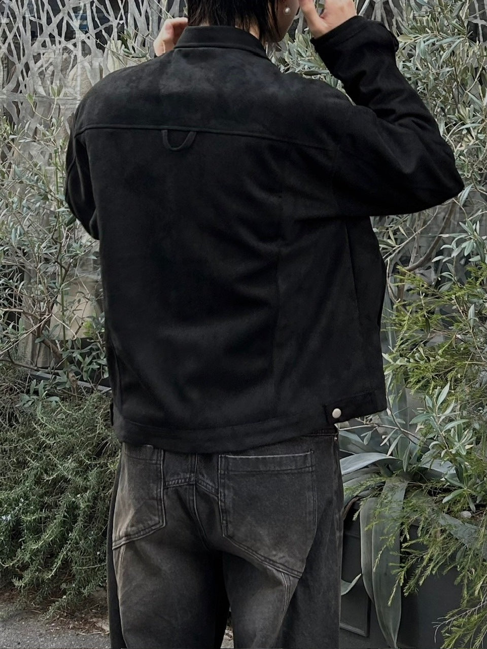 受注制【Chikashitsu +】fake suede zipper blouson (3color) /【チカシツプラス】フェイクスエードスナップボタン＆ジッパーブルゾン