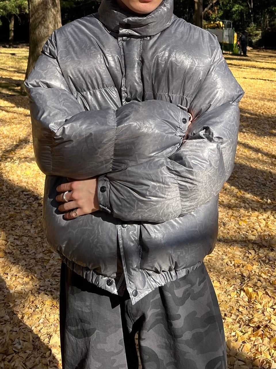 受注制【Chikashitsu +】unisex padding heat jacket (3color)