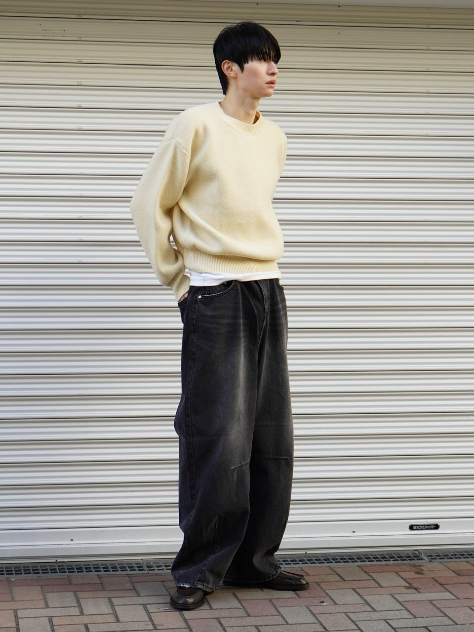 東京店WEB限定【Chikashitsu +】round wool knit (4color)
